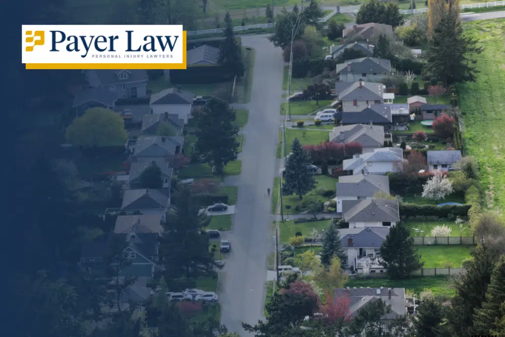 aerial view of a neighborhood