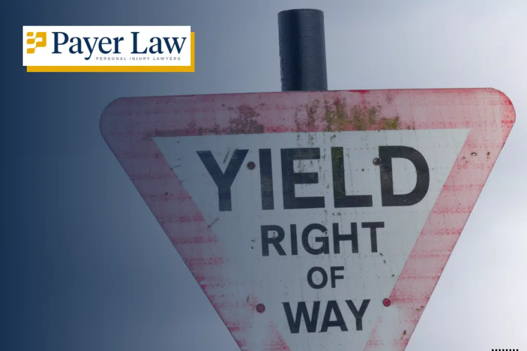 sign showing yielding the right of way