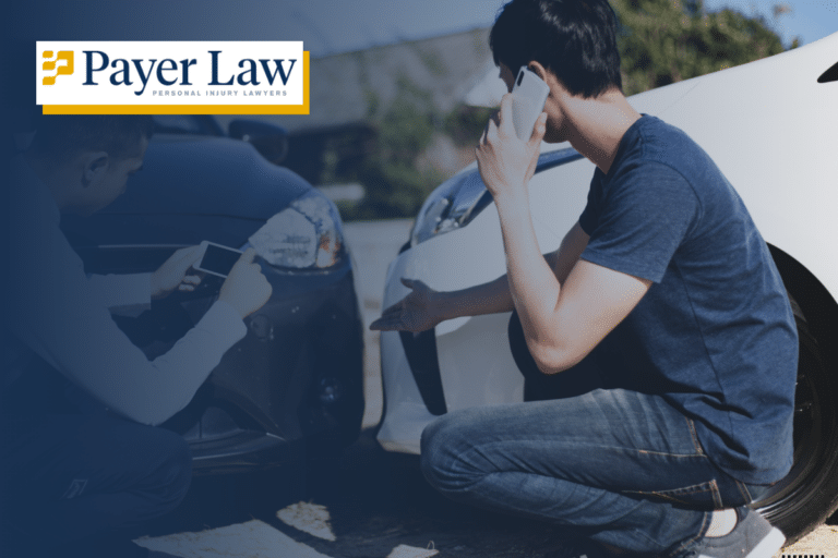 a person on their phone after being hit by an uber
