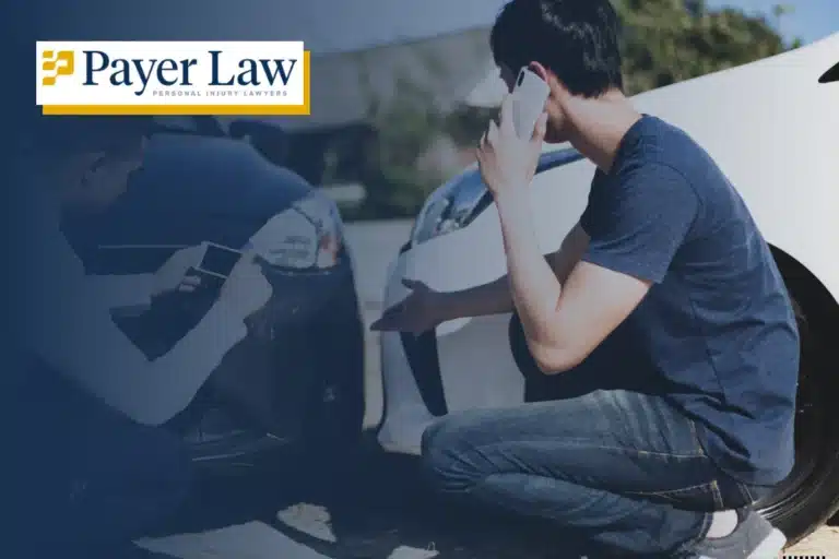 a person on their phone after being hit by an uber