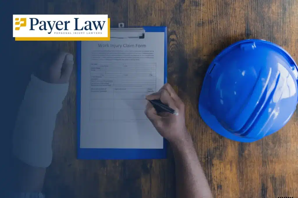 a worker in miami fills out a workers compensation form