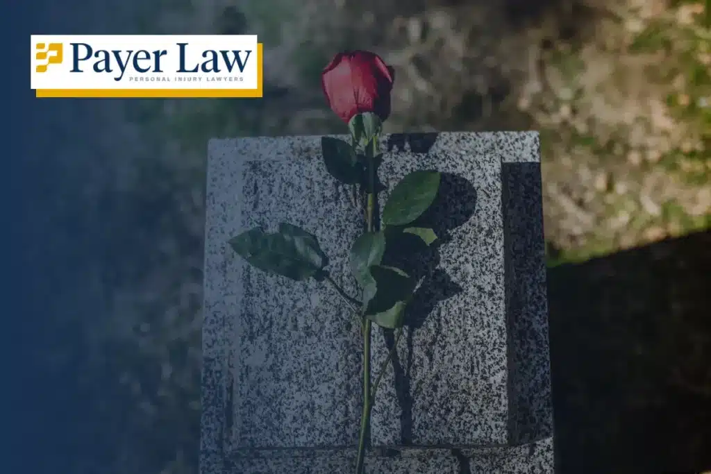 a rose on a gravestone