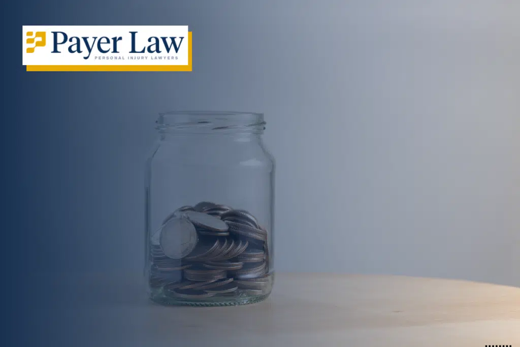 a jar half filled with coins