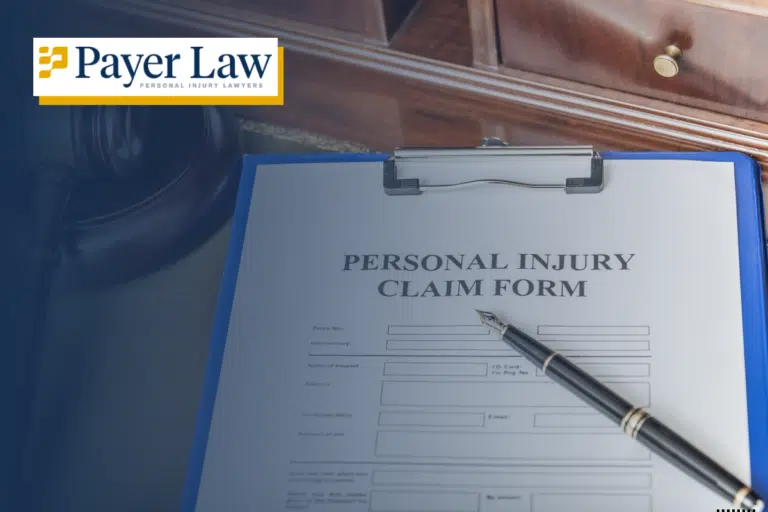 document indicating personal injury claim form