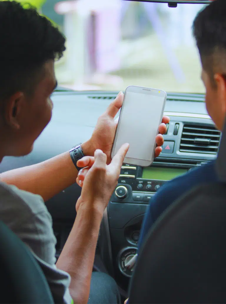 an uber driver and his passenger