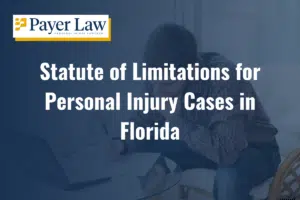 a graphic with the words statute of limitations for personal injury cases in Florida