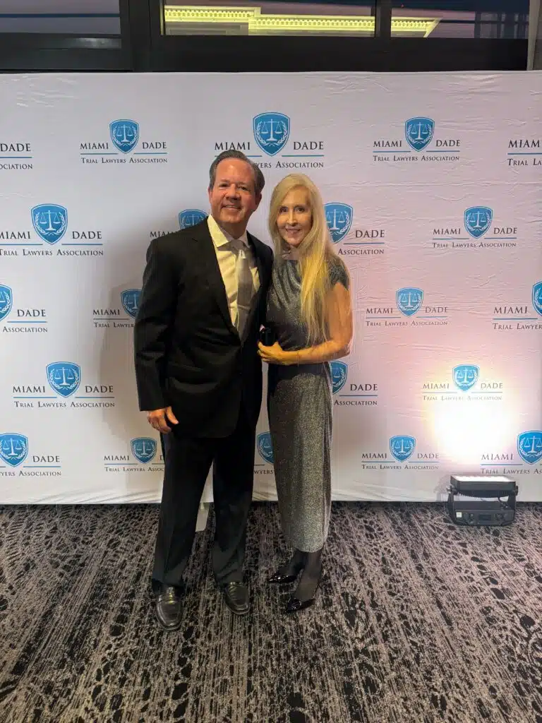 Attorney James D. Payer and his wife attend the Miami-Dade Trial Lawyers Association Event to induct new members