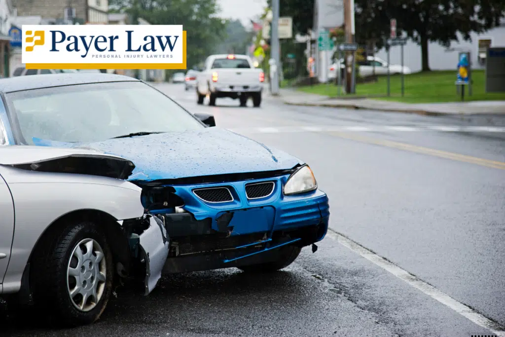 two cars in an accident in Hialeah, Florida