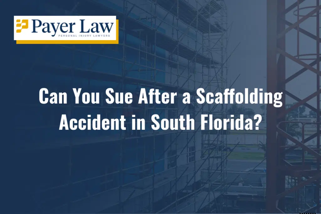 two construction workers on a scaffold in South Florida