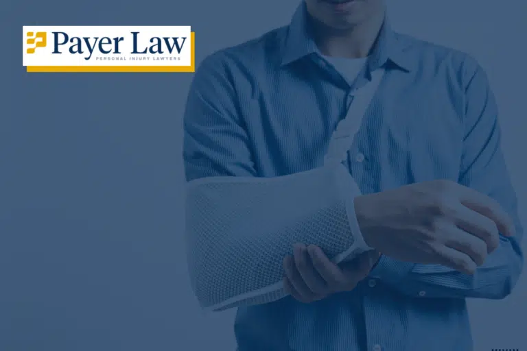a man with his arm in a sling after a repetitive stress injury